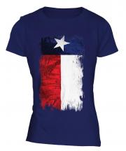Texas State Grunge Flag Ladies T-Shirt