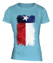 Texas State Grunge Flag Ladies T-Shirt