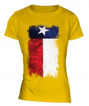 Texas State Grunge Flag Ladies T-Shirt