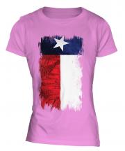 Texas State Grunge Flag Ladies T-Shirt