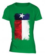 Texas State Grunge Flag Ladies T-Shirt