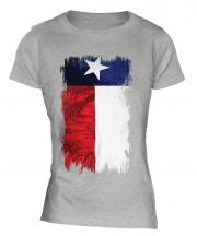Texas State Grunge Flag Ladies T-Shirt