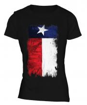 Texas State Grunge Flag Ladies T-Shirt