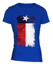 Texas State Grunge Flag Ladies T-Shirt