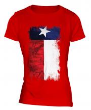 Texas State Grunge Flag Ladies T-Shirt