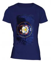 Utah State Grunge Flag Ladies T-Shirt
