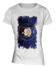 Utah State Grunge Flag Ladies T-Shirt