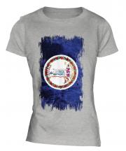 Virginia State Grunge Flag Ladies T-Shirt