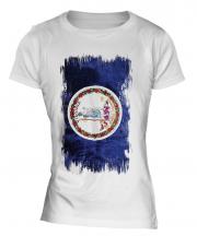 Virginia State Grunge Flag Ladies T-Shirt