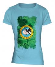 Washington State Grunge Flag Ladies T-Shirt