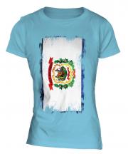 West Virginia State Grunge Flag Ladies T-Shirt
