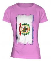 West Virginia State Grunge Flag Ladies T-Shirt