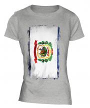 West Virginia State Grunge Flag Ladies T-Shirt