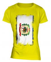 West Virginia State Grunge Flag Ladies T-Shirt