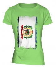 West Virginia State Grunge Flag Ladies T-Shirt