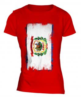 West Virginia State Grunge Flag Ladies T-Shirt