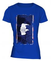Wyoming State Grunge Flag Ladies T-Shirt