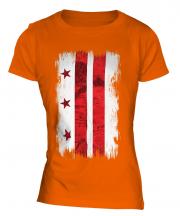 Washington Dc Grunge Flag Ladies T-Shirt