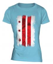 Washington Dc Grunge Flag Ladies T-Shirt