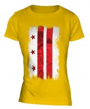 Washington Dc Grunge Flag Ladies T-Shirt