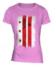 Washington Dc Grunge Flag Ladies T-Shirt