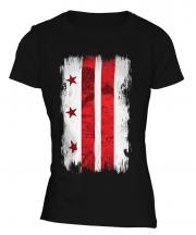 Washington Dc Grunge Flag Ladies T-Shirt