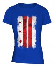 Washington Dc Grunge Flag Ladies T-Shirt