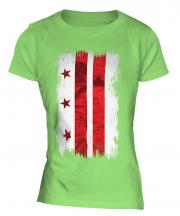 Washington Dc Grunge Flag Ladies T-Shirt