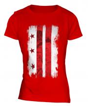 Washington Dc Grunge Flag Ladies T-Shirt