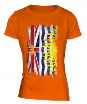 British Columbia Grunge Flag Ladies T-Shirt