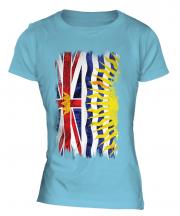 British Columbia Grunge Flag Ladies T-Shirt