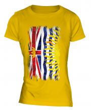 British Columbia Grunge Flag Ladies T-Shirt