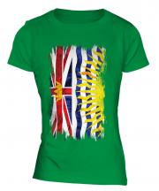 British Columbia Grunge Flag Ladies T-Shirt