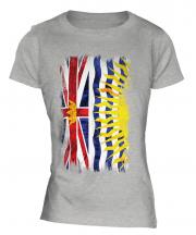British Columbia Grunge Flag Ladies T-Shirt