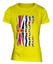 British Columbia Grunge Flag Ladies T-Shirt