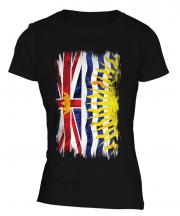 British Columbia Grunge Flag Ladies T-Shirt