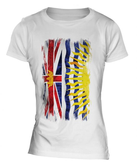 British Columbia Grunge Flag Ladies T-Shirt