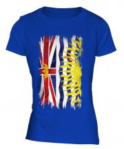 British Columbia Grunge Flag Ladies T-Shirt