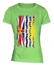 British Columbia Grunge Flag Ladies T-Shirt