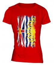 British Columbia Grunge Flag Ladies T-Shirt