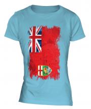 Manitoba Grunge Flag Ladies T-Shirt