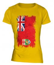 Manitoba Grunge Flag Ladies T-Shirt