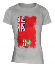 Manitoba Grunge Flag Ladies T-Shirt