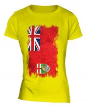 Manitoba Grunge Flag Ladies T-Shirt