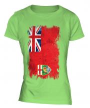 Manitoba Grunge Flag Ladies T-Shirt