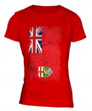 Manitoba Grunge Flag Ladies T-Shirt