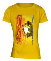 New Brunswick Grunge Flag Ladies T-Shirt
