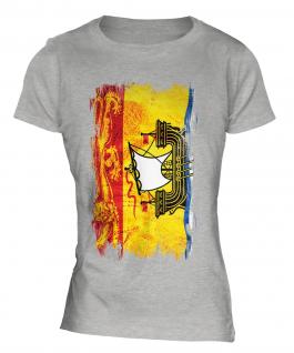 New Brunswick Grunge Flag Ladies T-Shirt