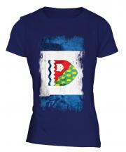 Northwest Territories Grunge Flag Ladies T-Shirt