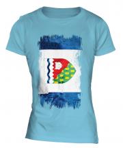 Northwest Territories Grunge Flag Ladies T-Shirt